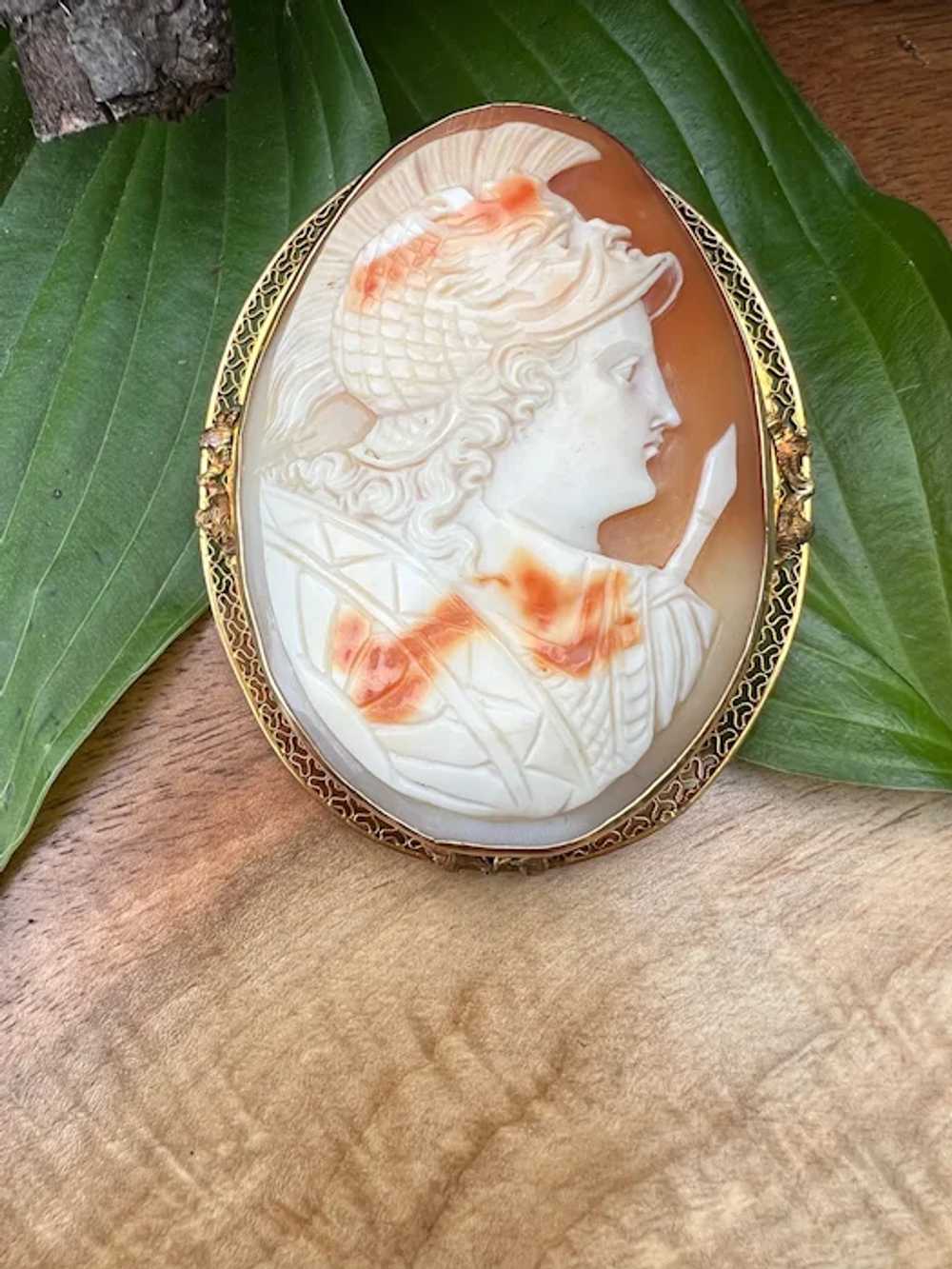 Victorian 14K Yellow Gold Large Cameo - image 7