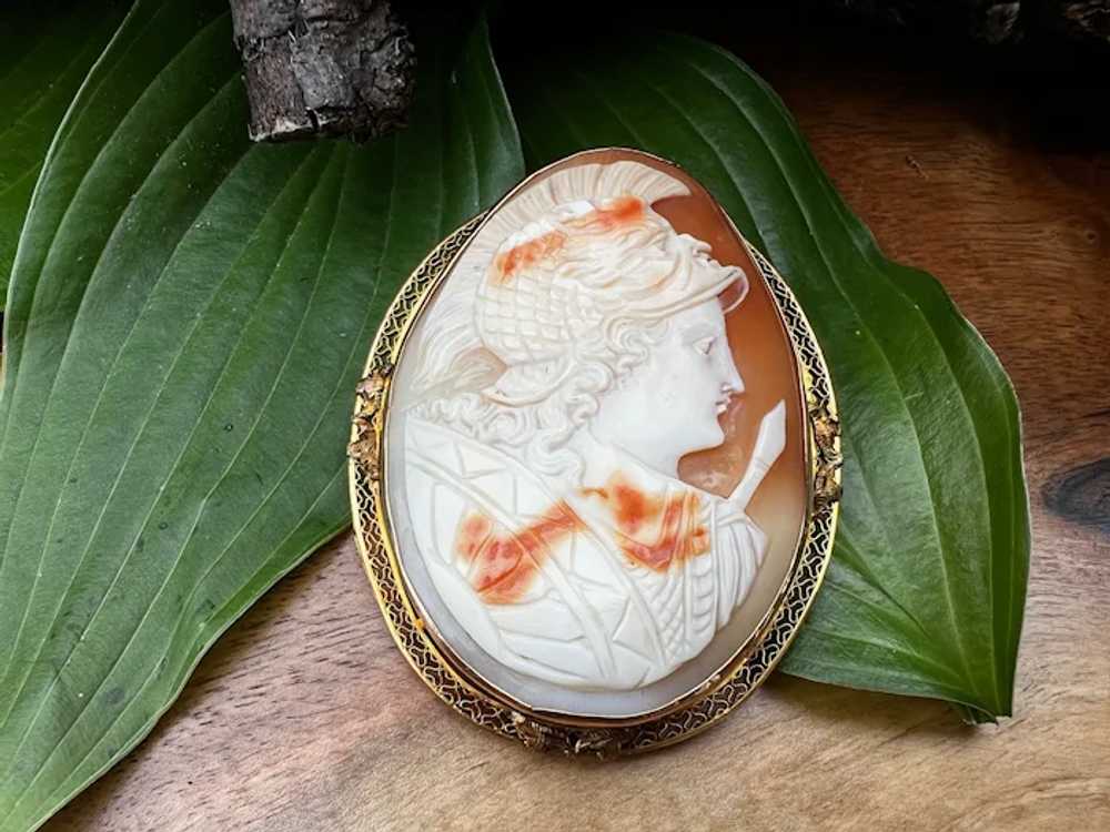 Victorian 14K Yellow Gold Large Cameo - image 9