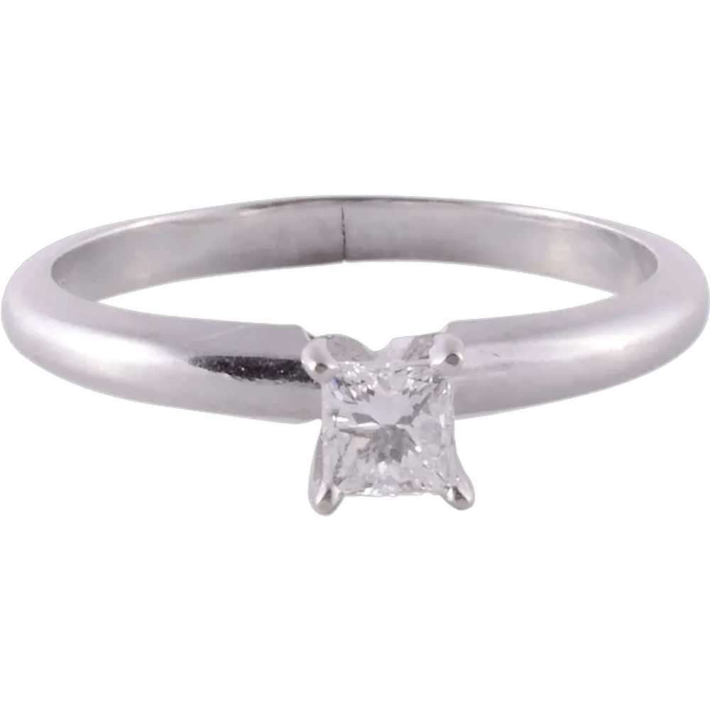 Princess Cut Diamond Solitaire Ring - image 1