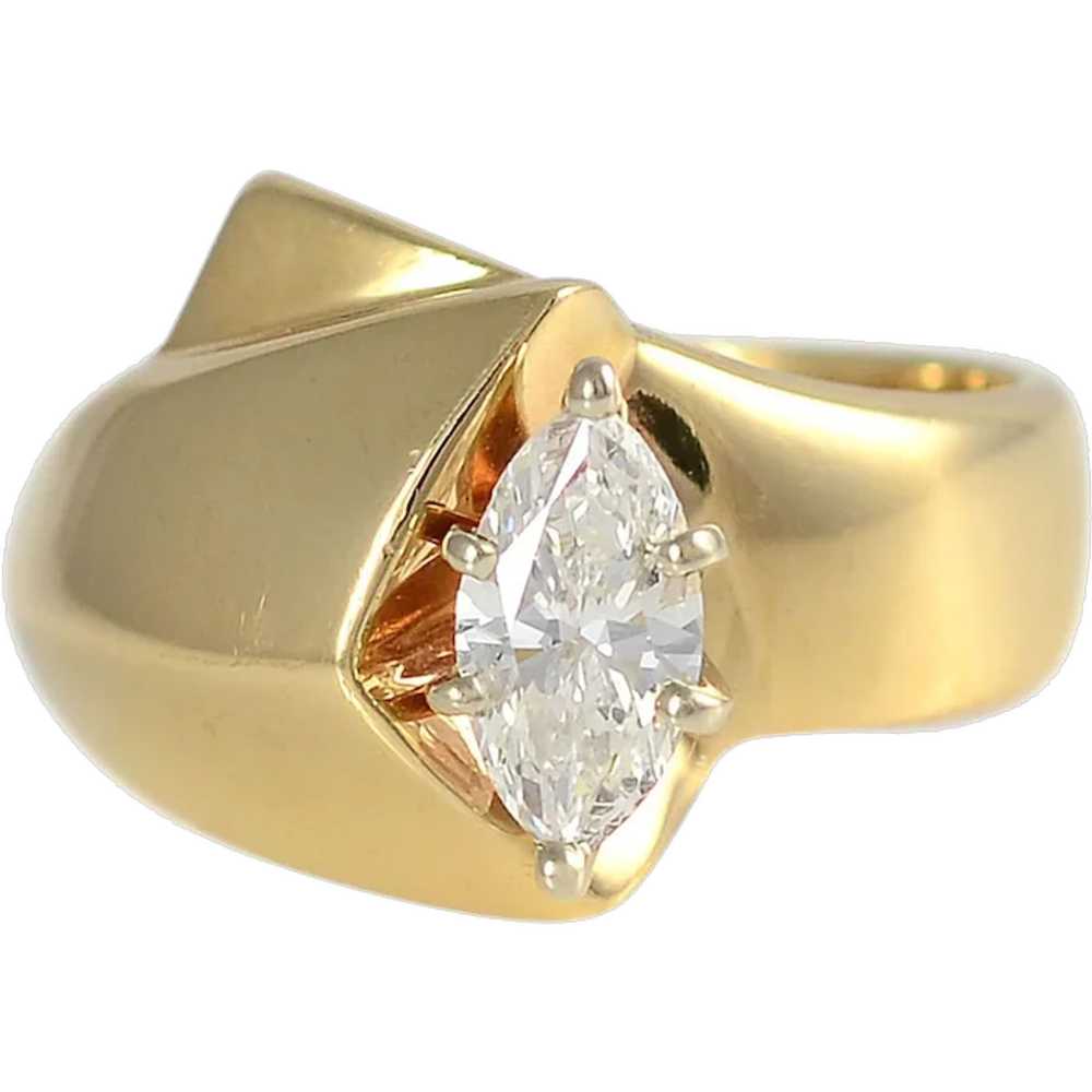 0.65 Carat Marquise Diamond Ring - image 1