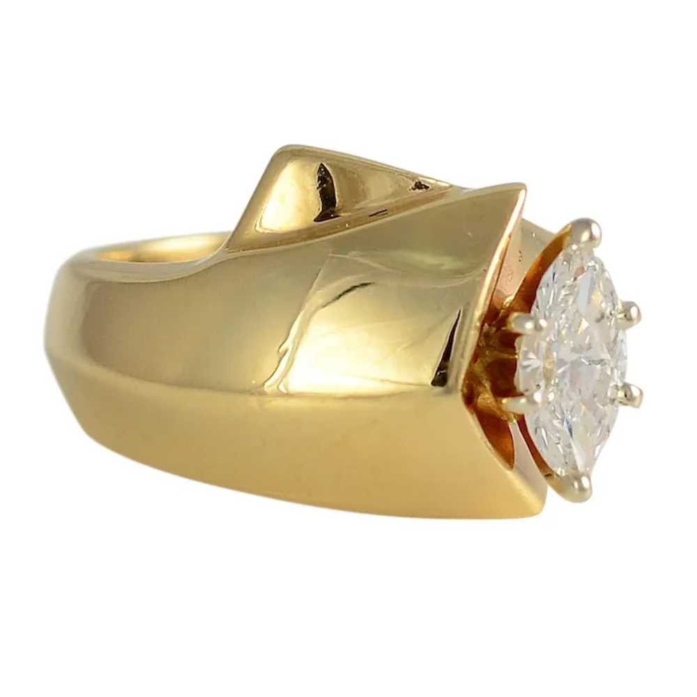 0.65 Carat Marquise Diamond Ring - image 2