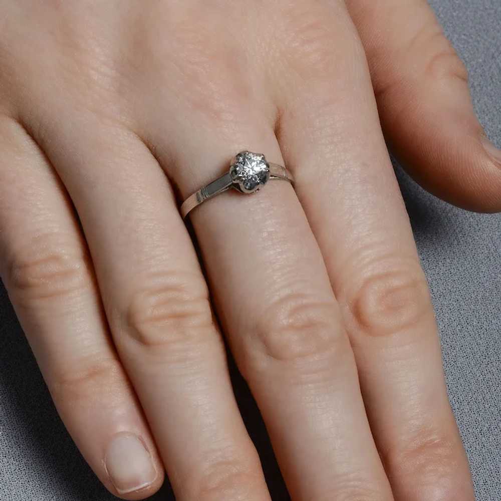 VVS1 Diamond Solitaire Platinum Engagement Ring - image 4