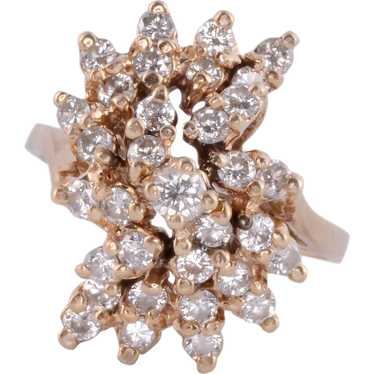 Cluster Diamond Cocktail Ring