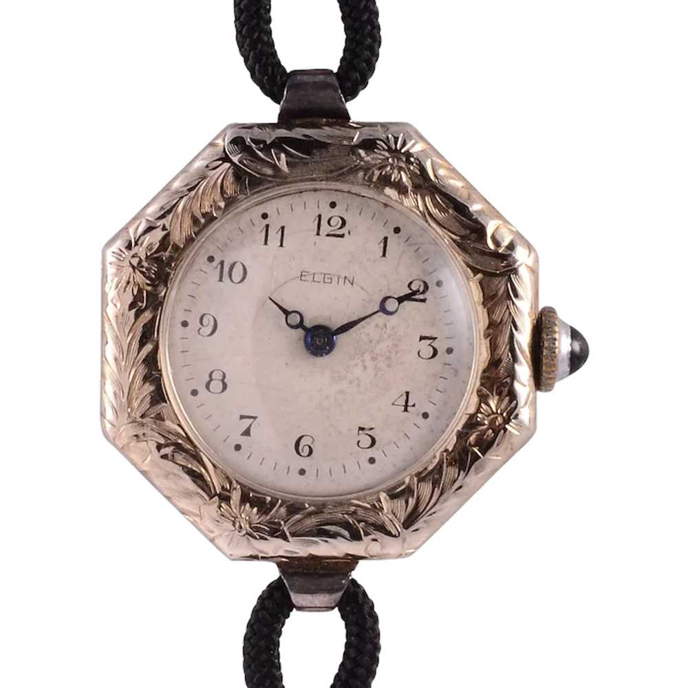 Lady Elgin 18 Karat White Gold Wrist Watch - image 1