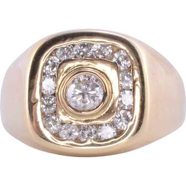 .90 CTW Mens Diamond Ring - size 9.5