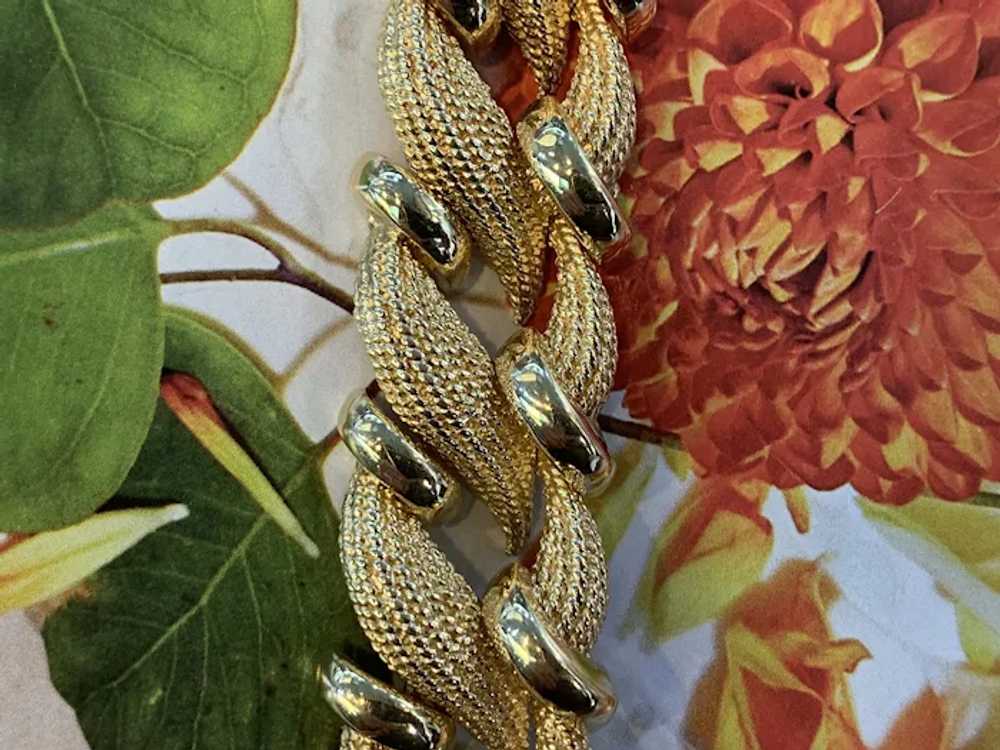 14K Yellow Gold Chunky Braided Bracelet - image 4