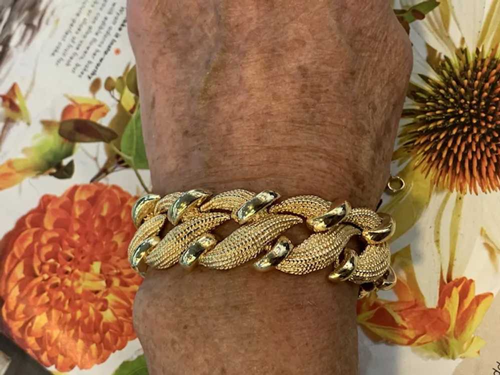 14K Yellow Gold Chunky Braided Bracelet - image 5