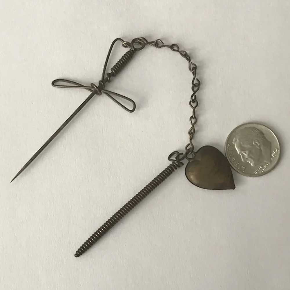 Primitive Antique Jabot Sword with Trailing Heart… - image 6