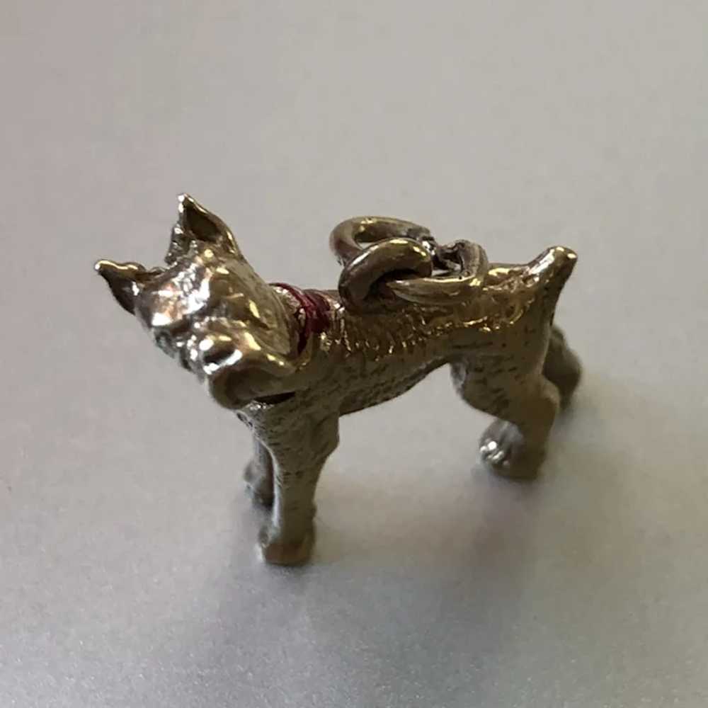 14k Gold Boxer Dog Charm with Moving Head &  Grea… - image 5
