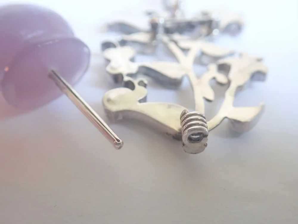 *Vintage Artisan Pendant Pin Sculpture OOAK Sterl… - image 7
