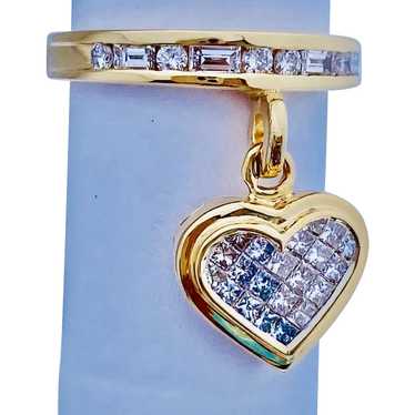 .50 Ct. Diamond Motion Heart Ring 14k Yellow Gold - image 1