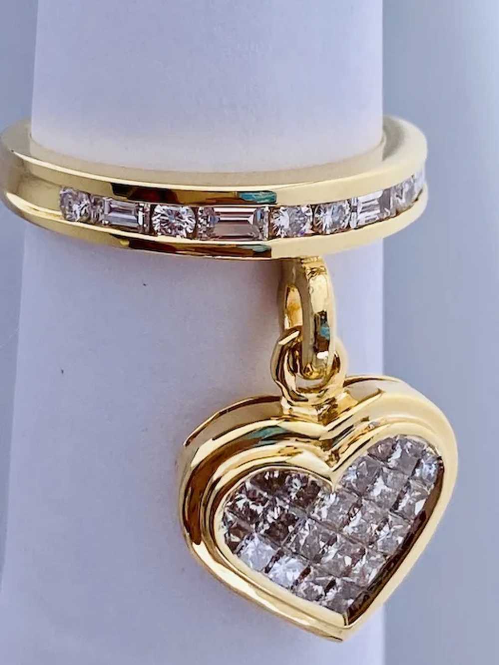 .50 Ct. Diamond Motion Heart Ring 14k Yellow Gold - image 2