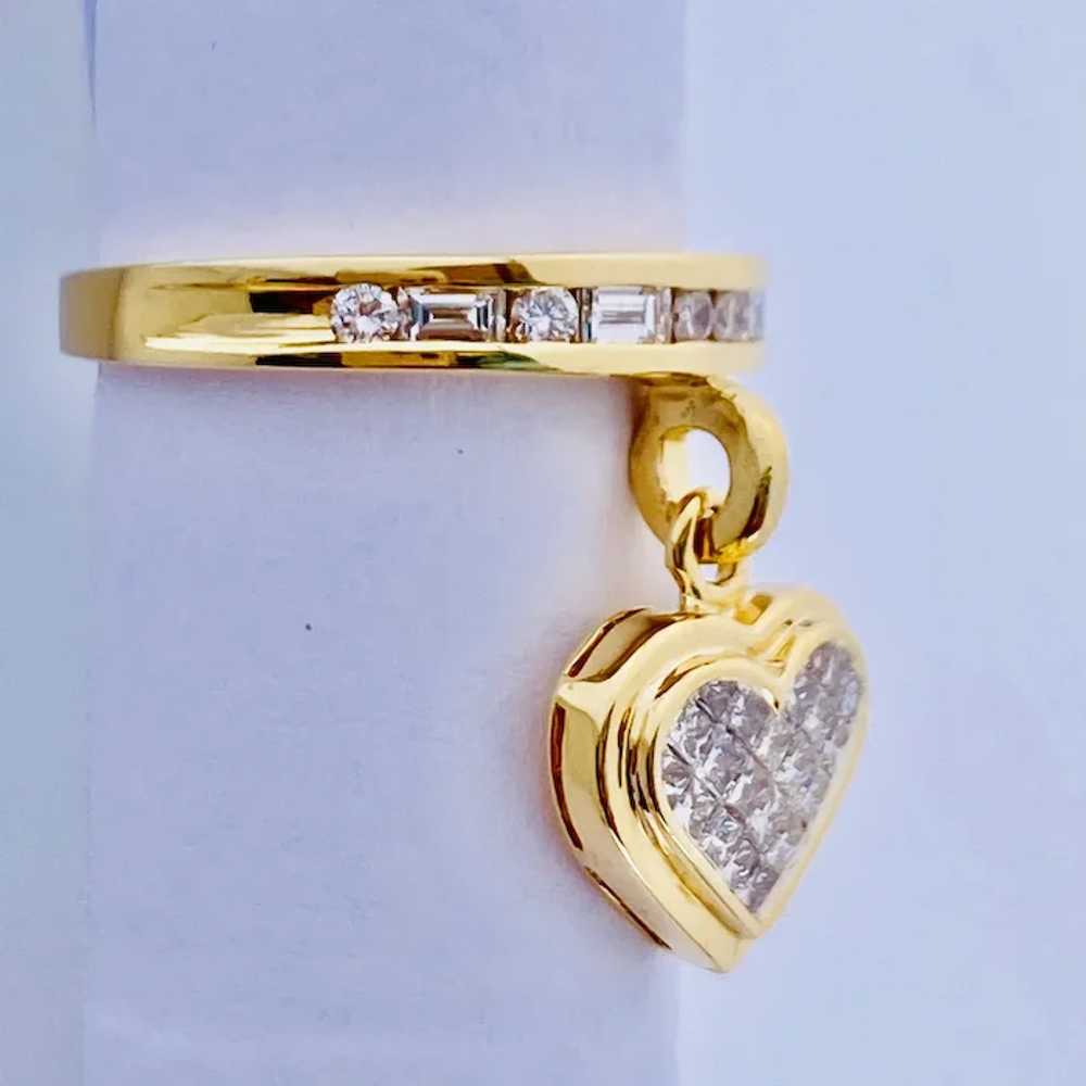 .50 Ct. Diamond Motion Heart Ring 14k Yellow Gold - image 3