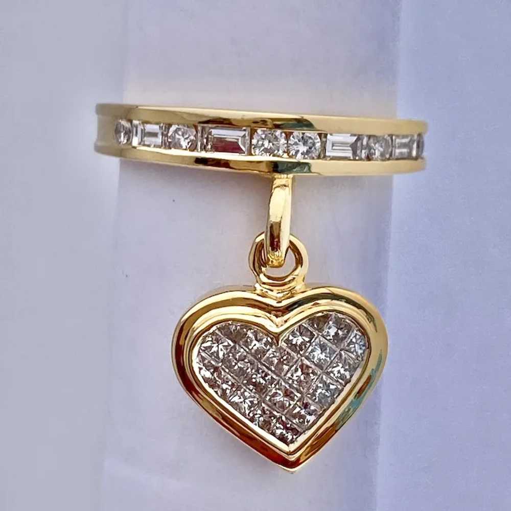 .50 Ct. Diamond Motion Heart Ring 14k Yellow Gold - image 4