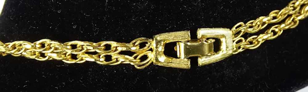 Vintage Faux Gold Rope Dangling Tassel Pearl Bead… - image 5