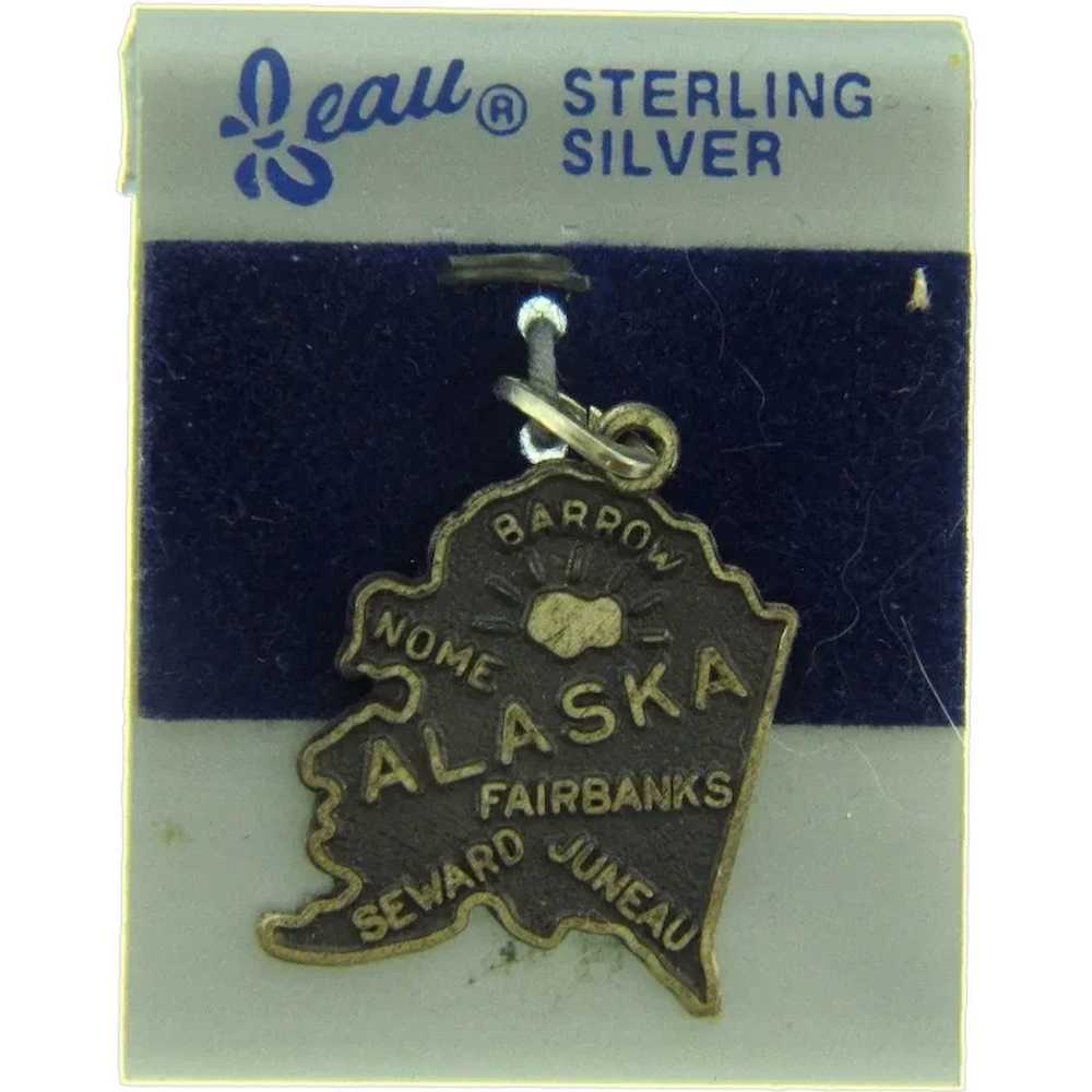 Signed Beau sterling silver souvenir Alaska Charm - image 1