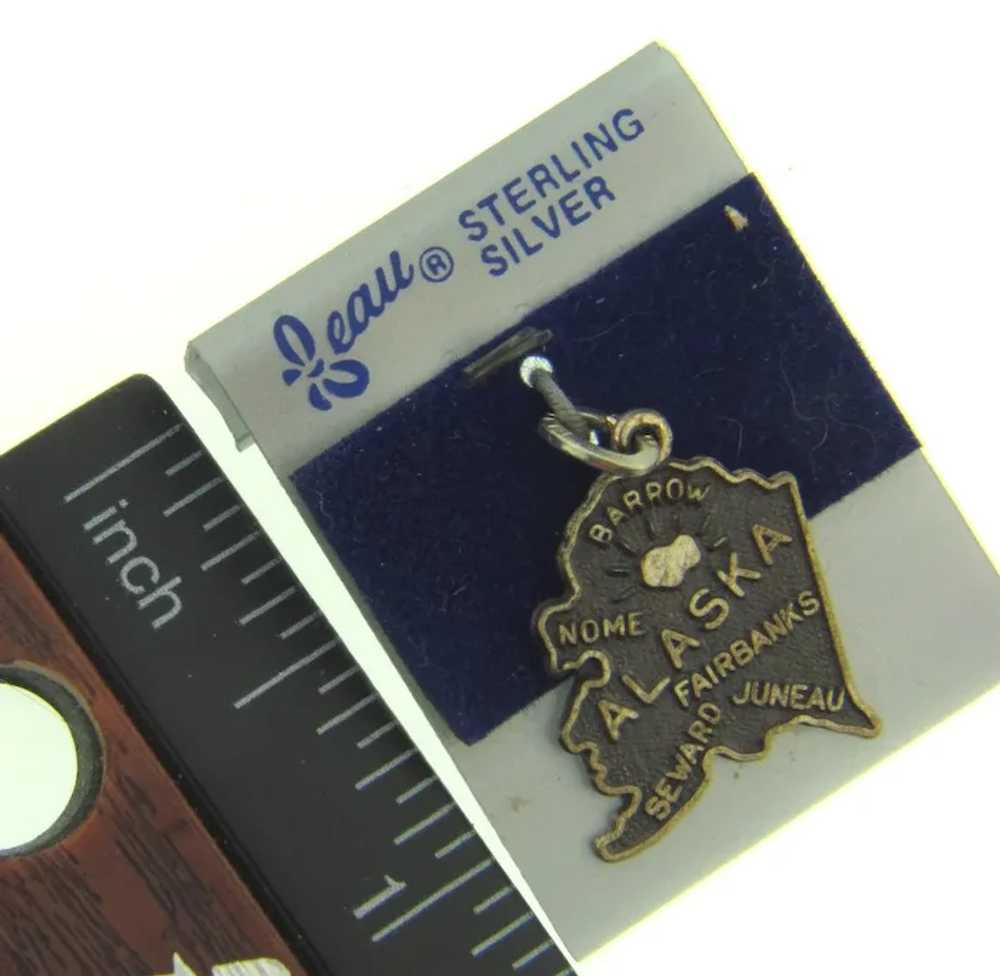 Signed Beau sterling silver souvenir Alaska Charm - image 3