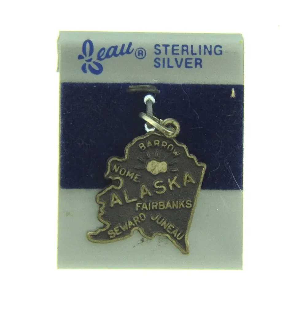 Signed Beau sterling silver souvenir Alaska Charm - image 4
