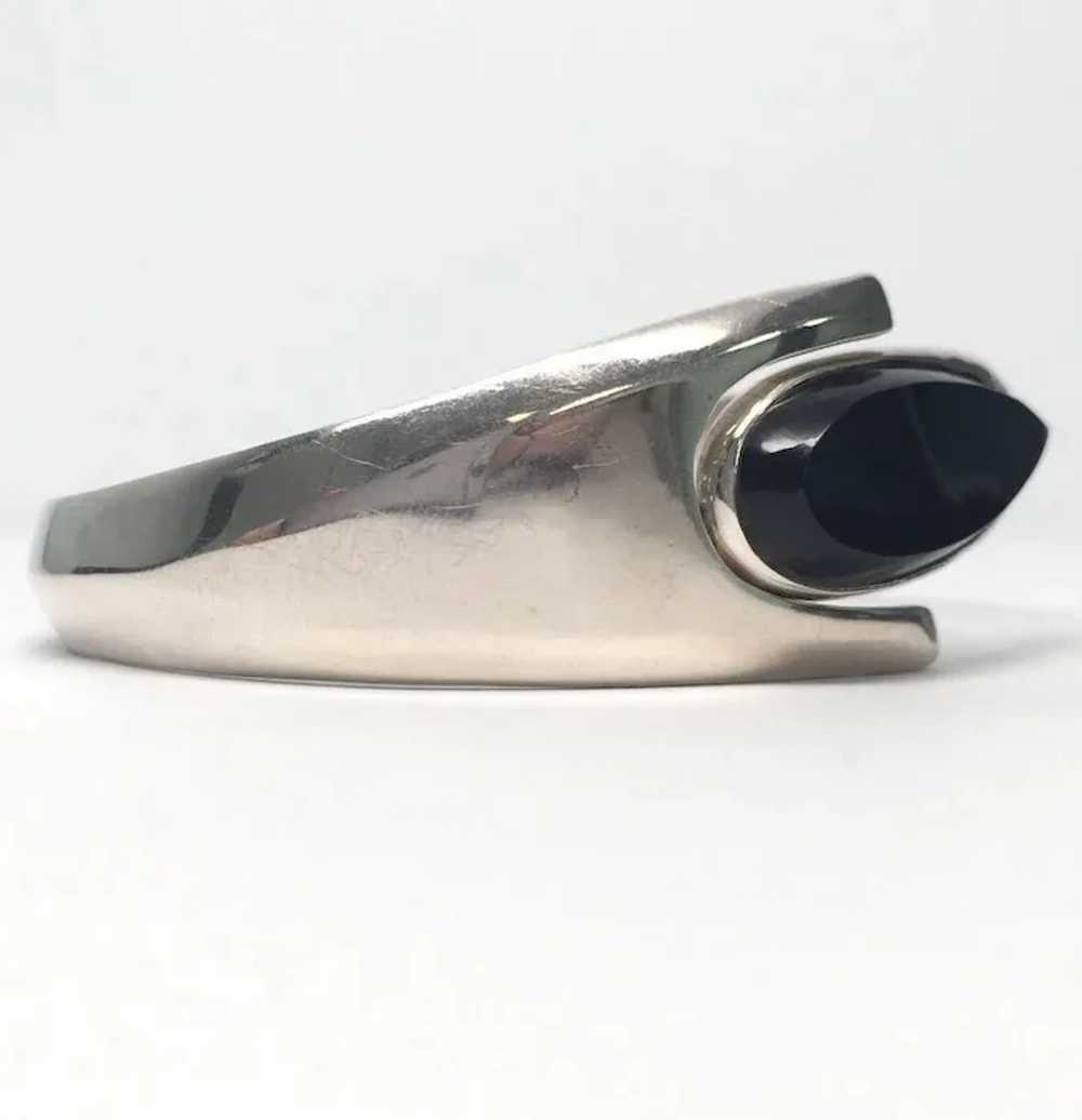 Vintage Taxco Mexico TB-41 Sterling Silver Onyx H… - image 9