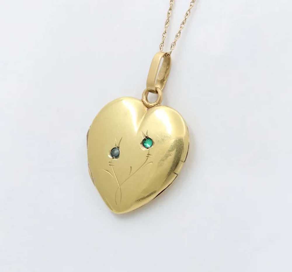 Victorian 18K Gold Heart-Shaped Locket, Antique T… - image 3