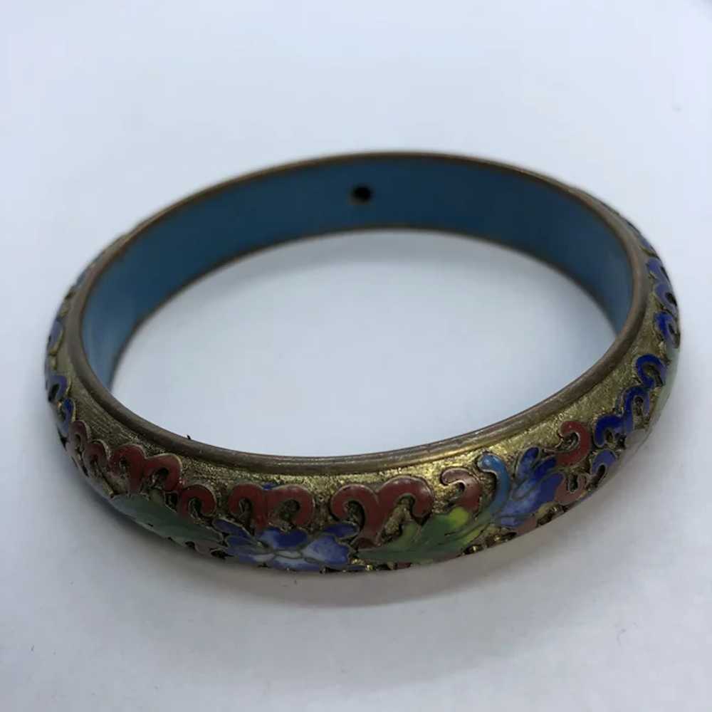 Simply Amazing Chinese Export Floral Cloisonne Br… - image 4