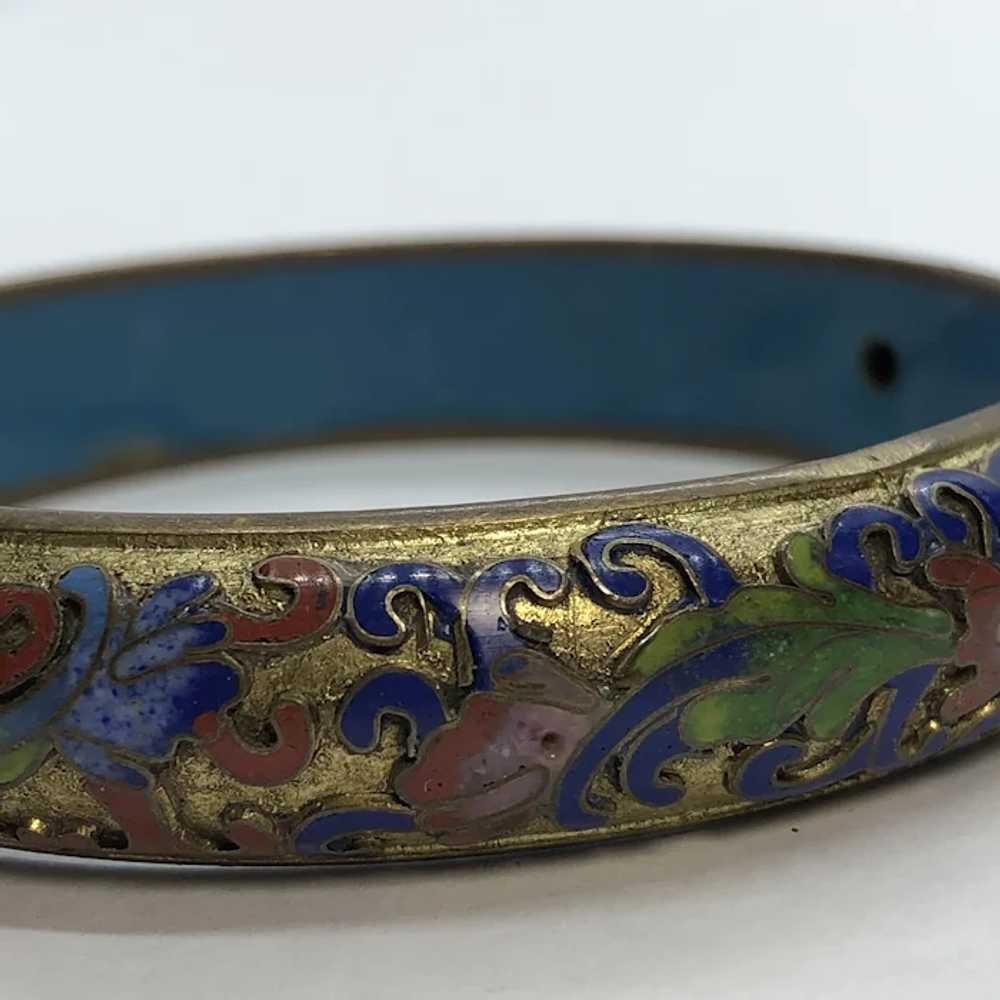 Simply Amazing Chinese Export Floral Cloisonne Br… - image 6