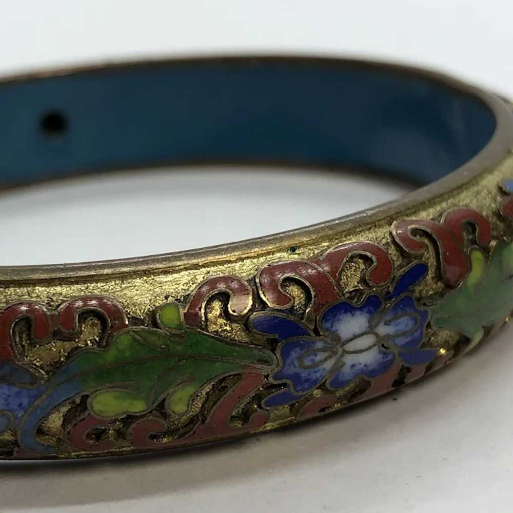 Simply Amazing Chinese Export Floral Cloisonne Br… - image 8