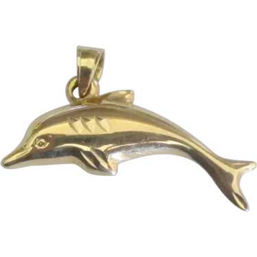 Vintage 14K YG Porpoise Pendant or Charm - image 1