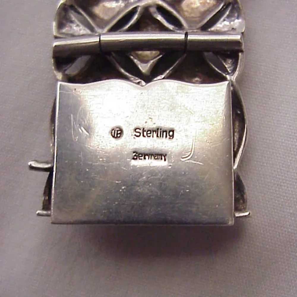 T. Fahrner Sterling & Marcasite Bracelet - Circa … - image 4