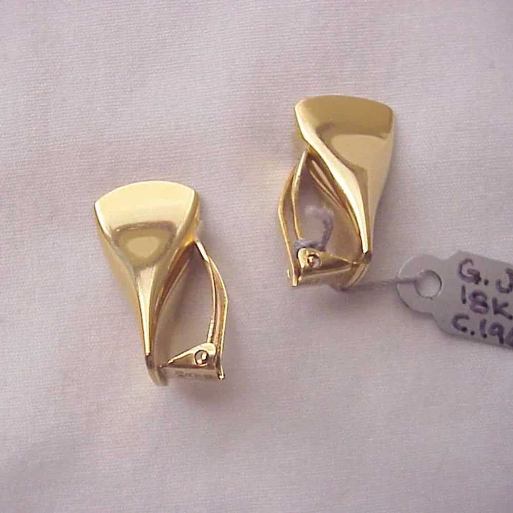 G. Jensen 18Kt. Modernistic Earrings # 1116 B - C… - image 2