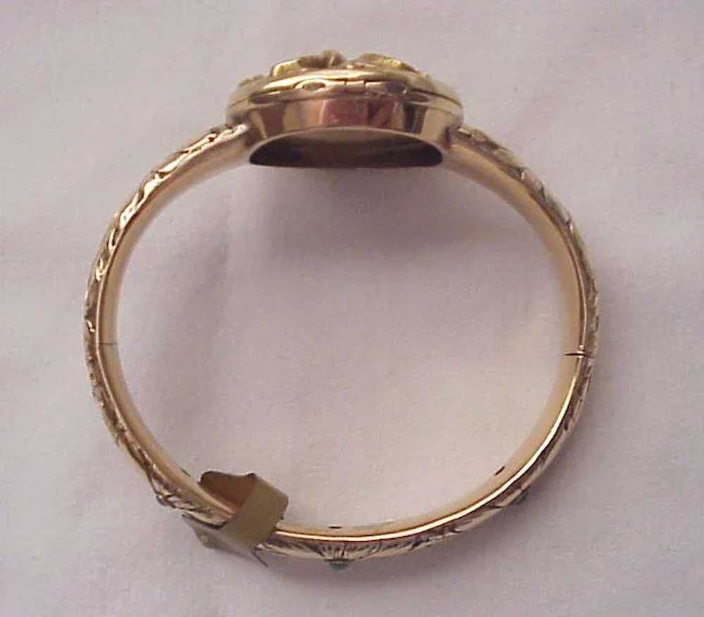 14K. Gemstone A. N. Locket Bracelet - Circa 1910 - image 5