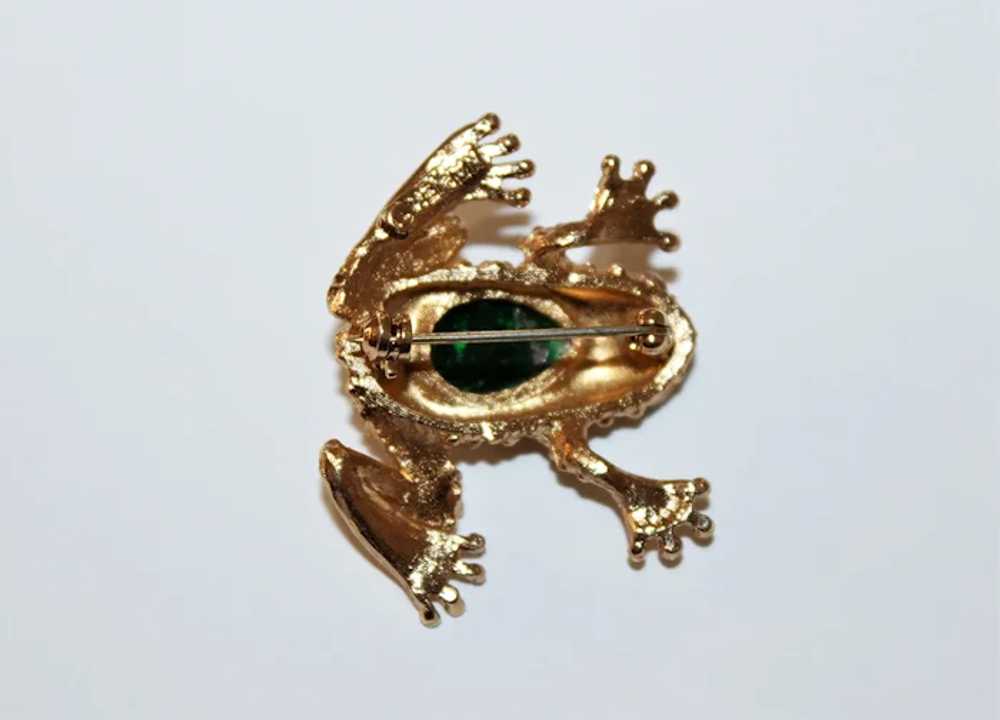 Mid-20th Century Napier Figural Frog Brooch - Gol… - image 7