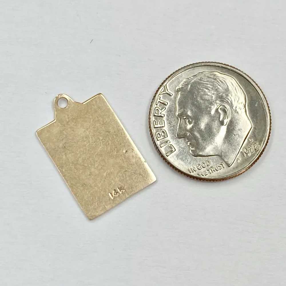 Report Card Vintage Charm 14K Gold - image 2