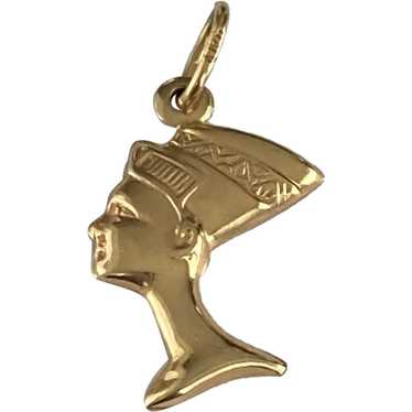 Nefertiti Egyptian Queen Vintage Charm 14K Gold T… - image 1