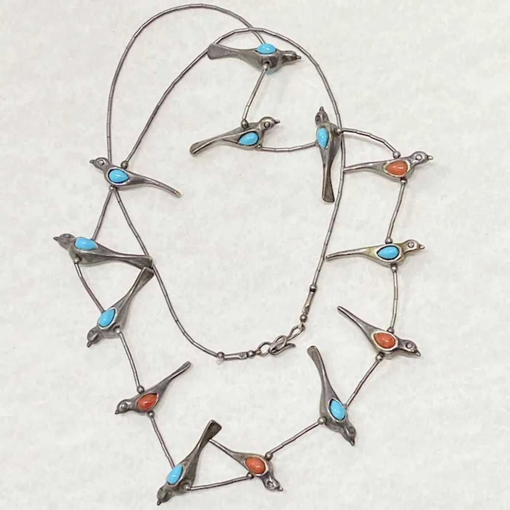 Native American Bird Totem Necklace Sterling Silv… - image 2