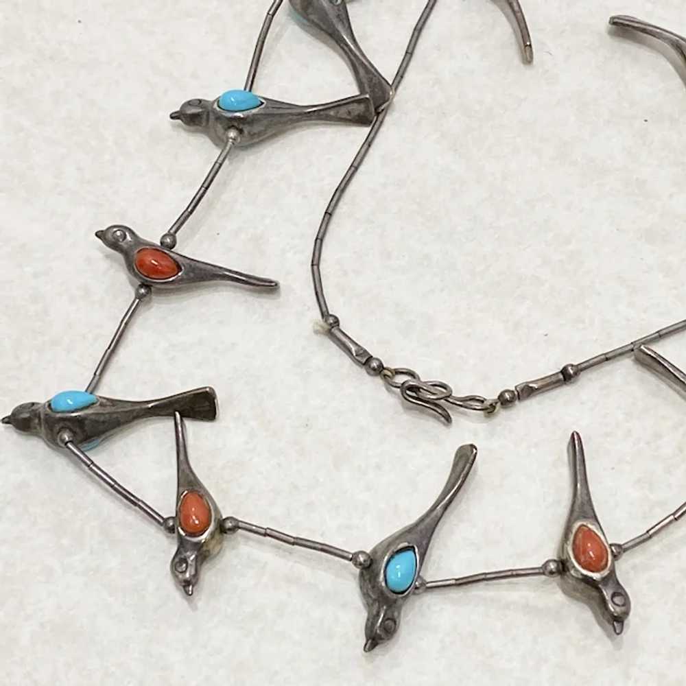 Native American Bird Totem Necklace Sterling Silv… - image 4