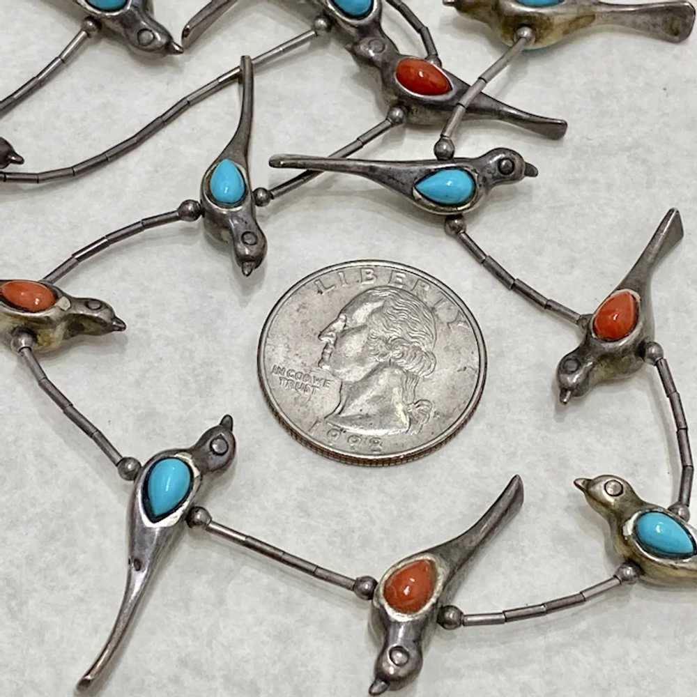 Native American Bird Totem Necklace Sterling Silv… - image 5