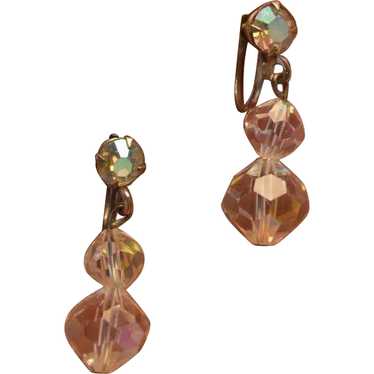 Vintage Crystal Dangle Earrings - image 1