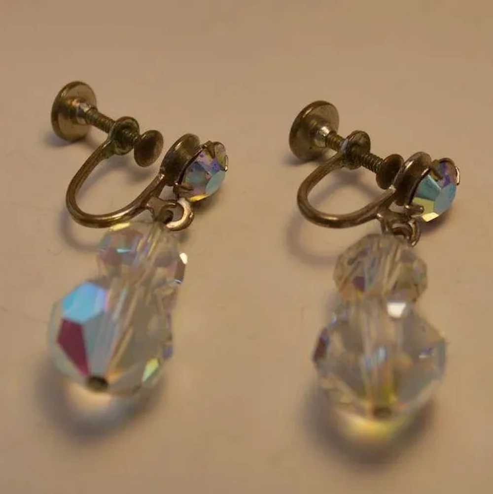 Vintage Crystal Dangle Earrings - image 2