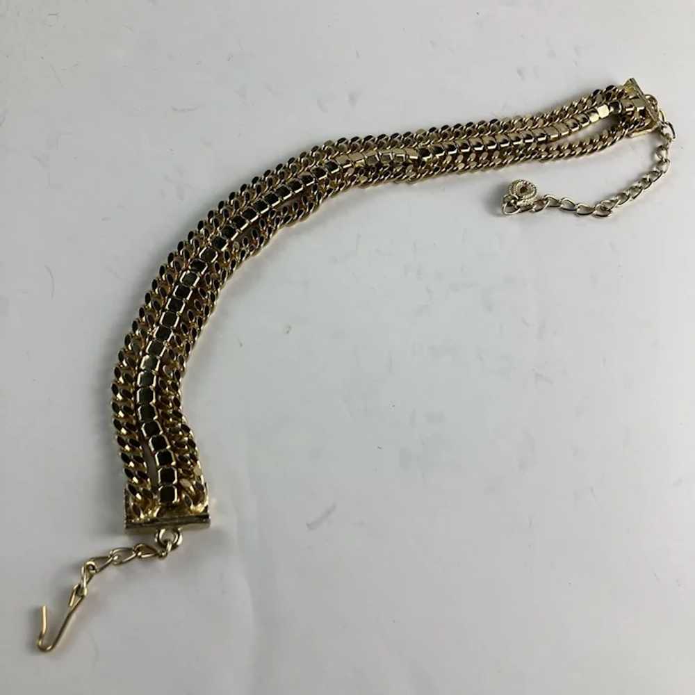 Stanger Gold Tone and Rhinestone Choker - image 4