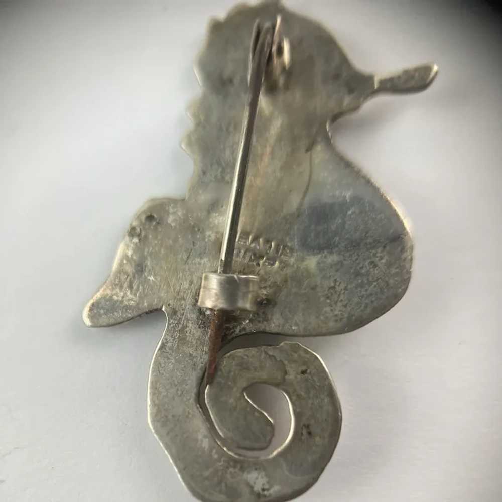 Petite Mexican Silver Seahorse - image 3