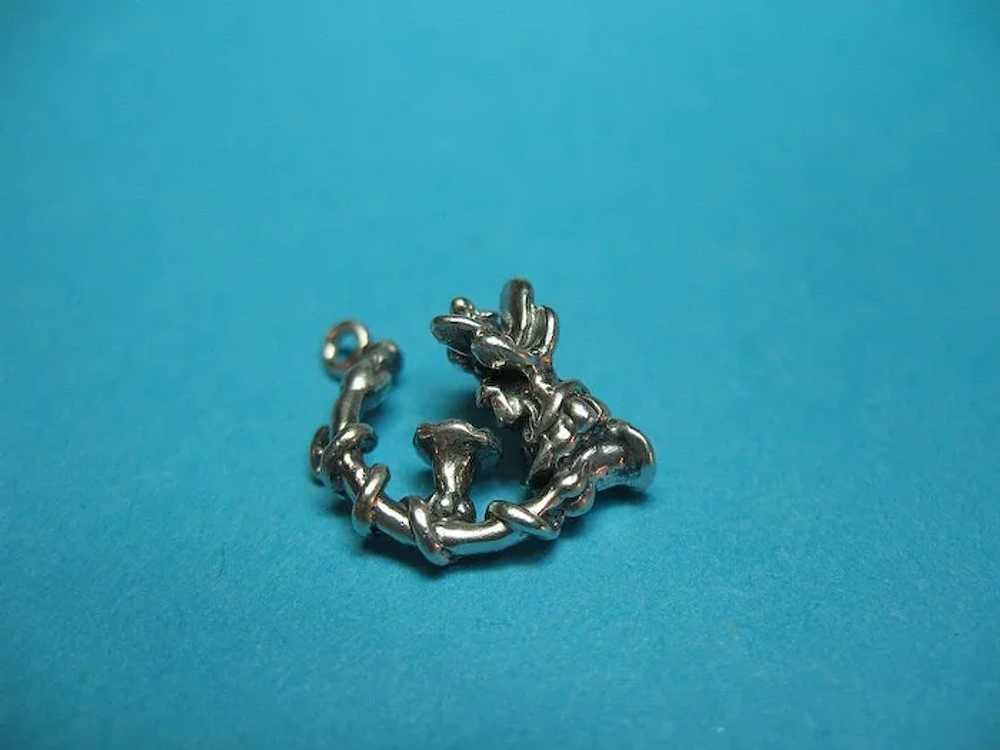 Vintage Sterling Silver Bracelet Charm Fairy Nymp… - image 2