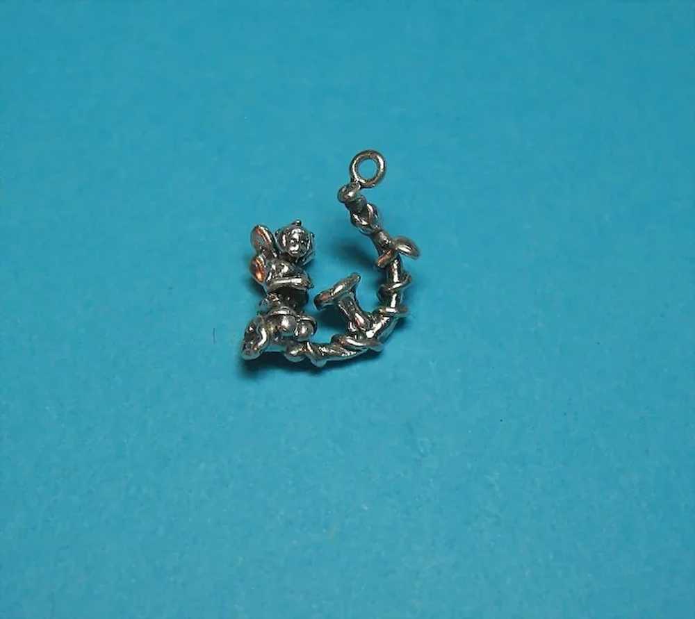 Vintage Sterling Silver Bracelet Charm Fairy Nymp… - image 3