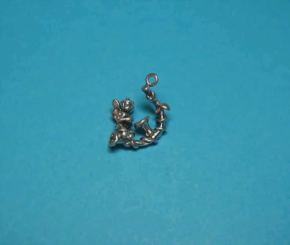 Vintage Sterling Silver Bracelet Charm Fairy Nymp… - image 4