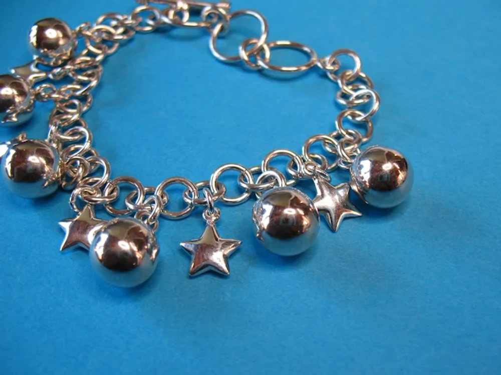 Vintage Sterling Silver Planet and Stars Theme Ch… - image 2