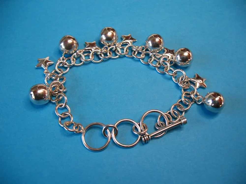 Vintage Sterling Silver Planet and Stars Theme Ch… - image 3