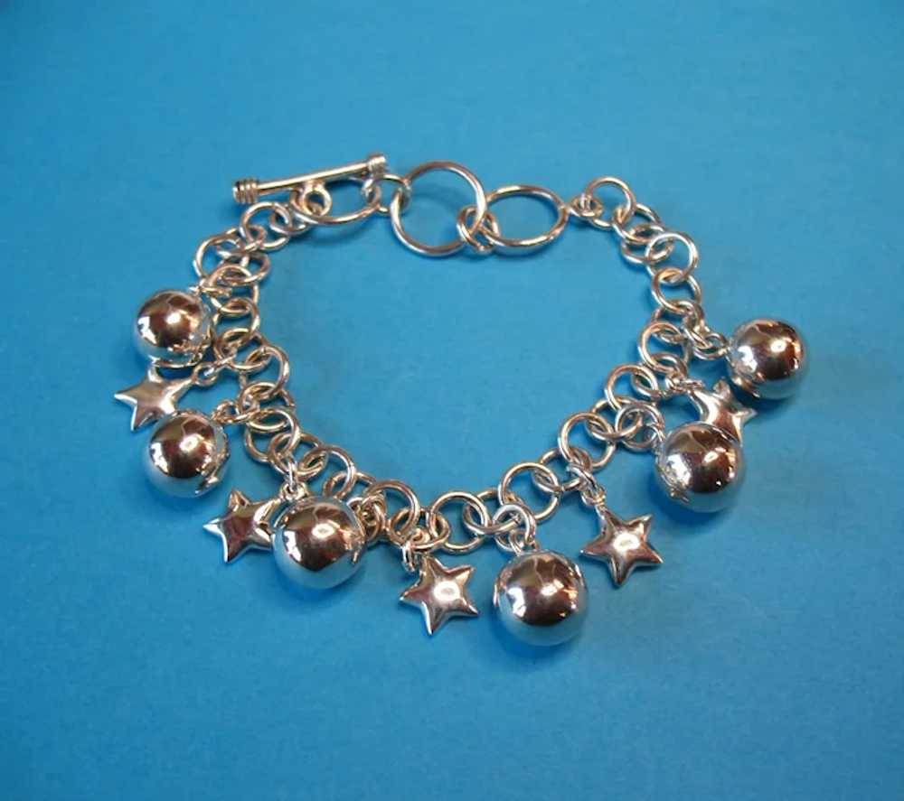 Vintage Sterling Silver Planet and Stars Theme Ch… - image 6