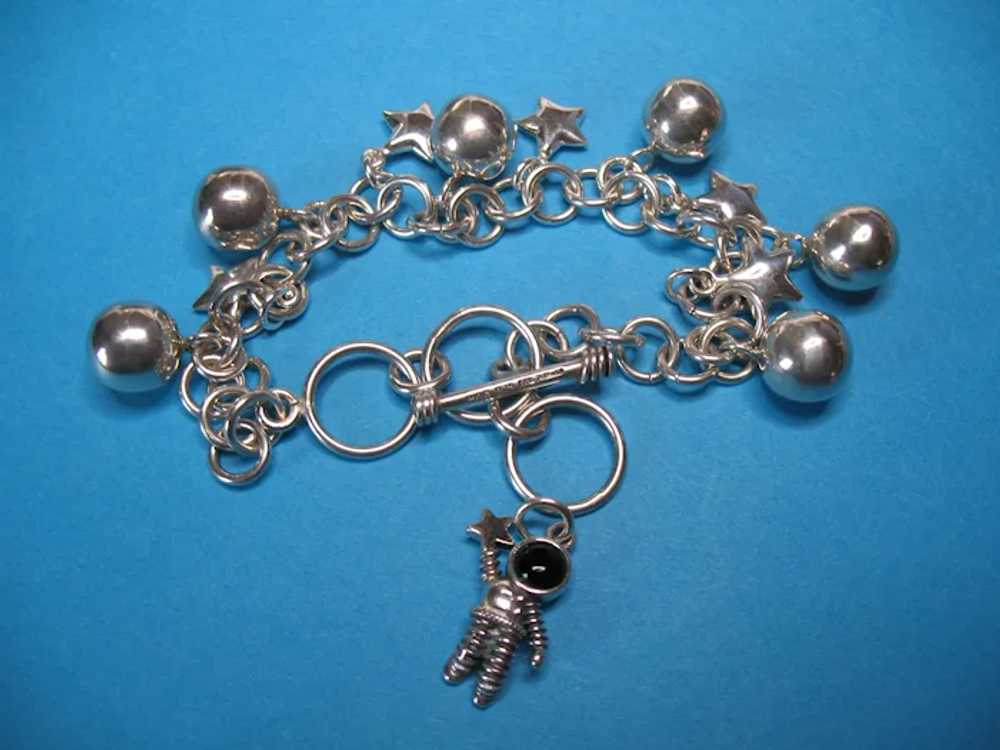 Vintage Sterling Silver Planet and Stars Theme Ch… - image 7