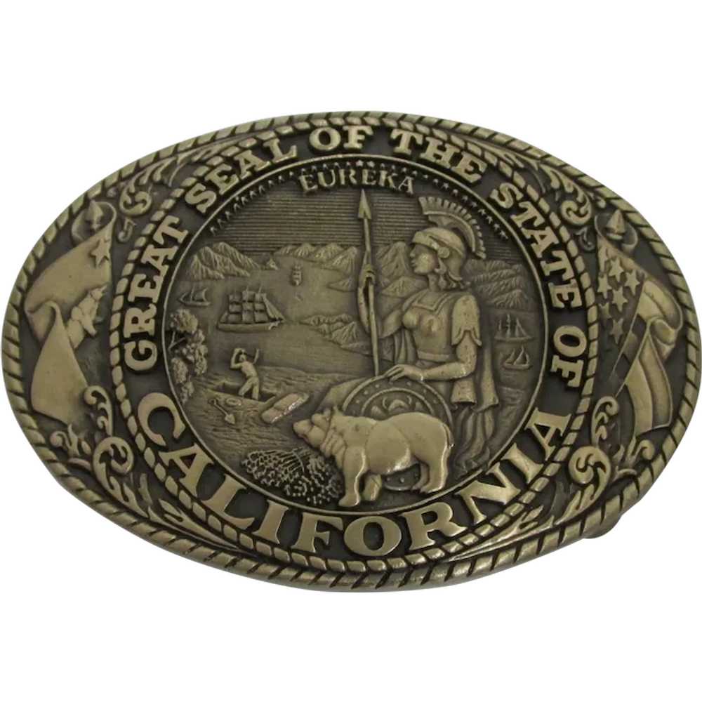 Belt Buckle Tony Lama California State Series - image 1