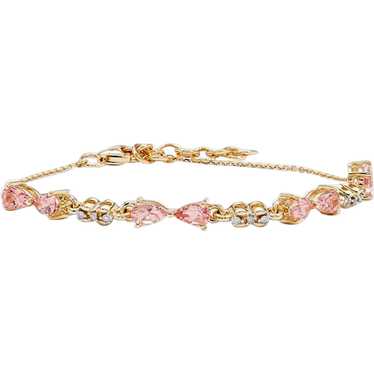 Untreated Morganite Chain Bracelet 1.50cts - image 1